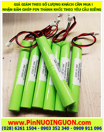 Pin đèn Exit thoát hiểm 2.4v-AA500mAh, Pin đèn sự cố khẩn cấp 2.4v-AA500mAh, Pin sạc 2.4v-AA500mAh